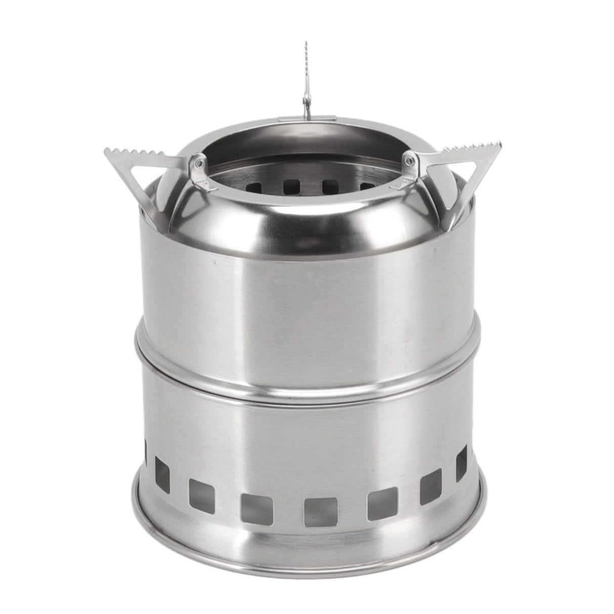 Mini Alcohol Stove for Camping Hiking Stainless Steel Campfire Stove With Storage Bag Round