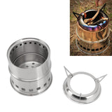 Mini Alcohol Stove for Camping Hiking Stainless Steel Campfire Stove With Storage Bag Round - Extra Image