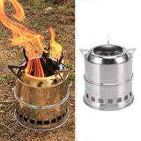 Mini Alcohol Stove for Camping Hiking Stainless Steel Campfire Stove With Storage Bag Round - Extra Image