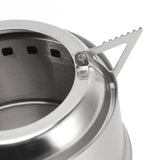 Mini Alcohol Stove for Camping Hiking Stainless Steel Campfire Stove With Storage Bag Round - Extra Image