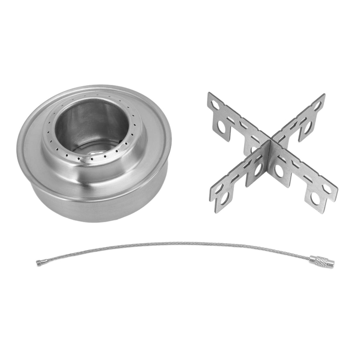 Outdoor Portable Camping Stove Stainless Steel Mini Backpacking Stove for Camping Hiking Backpacking BBQ A