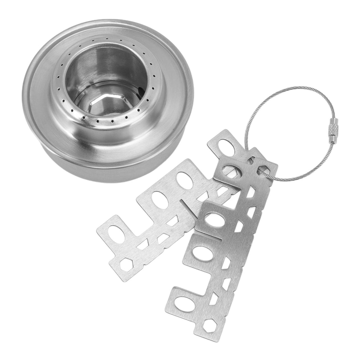 Outdoor Portable Camping Stove Stainless Steel Mini Backpacking Stove for Camping Hiking Backpacking BBQ A