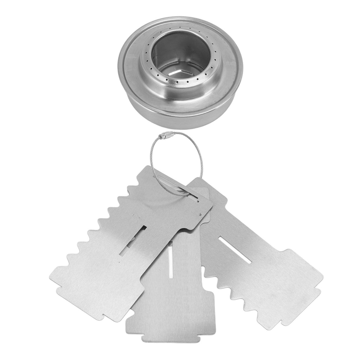 Outdoor Portable Camping Stove Stainless Steel Mini Backpacking Stove for Camping Hiking Backpacking BBQ B