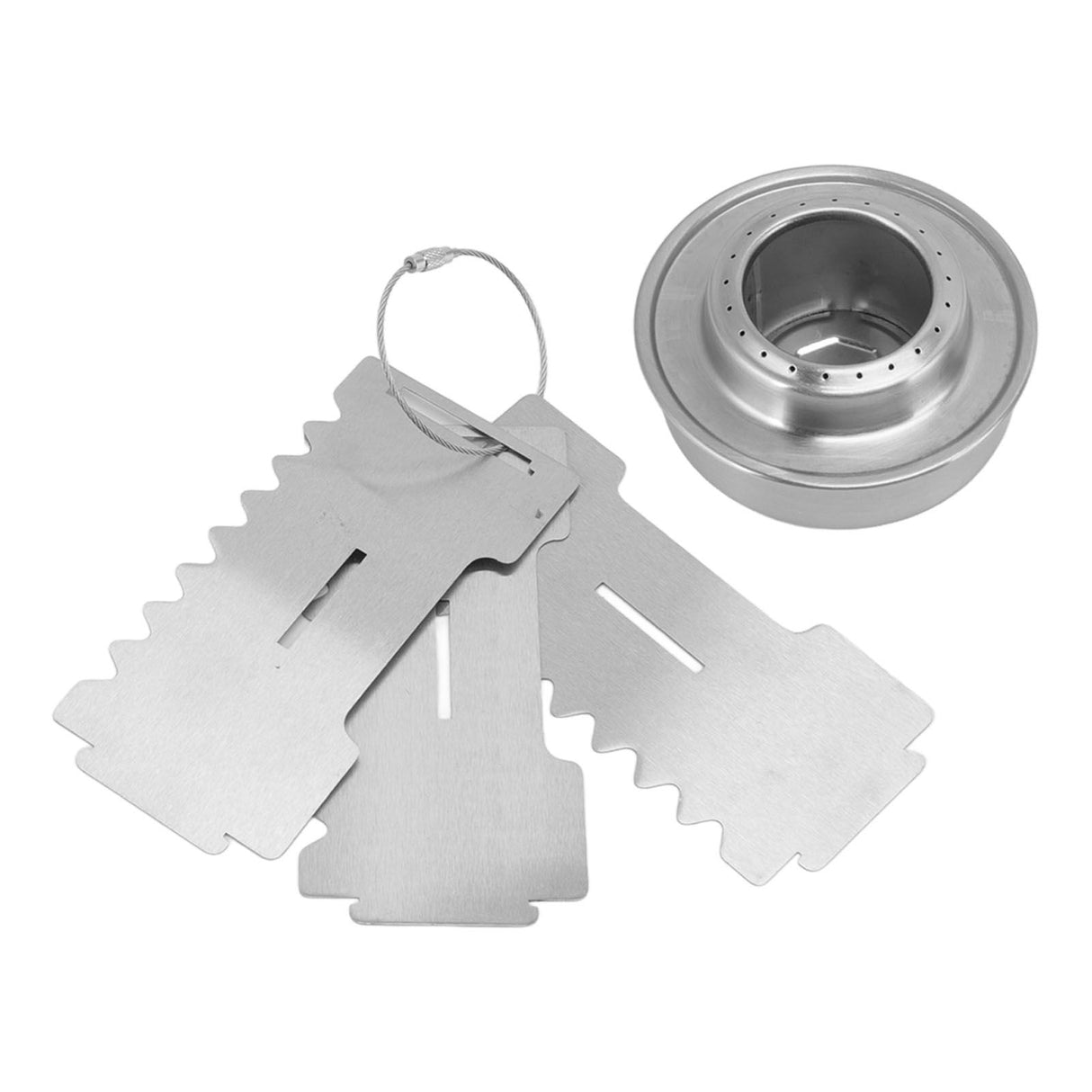 Outdoor Portable Camping Stove Stainless Steel Mini Backpacking Stove for Camping Hiking Backpacking BBQ B