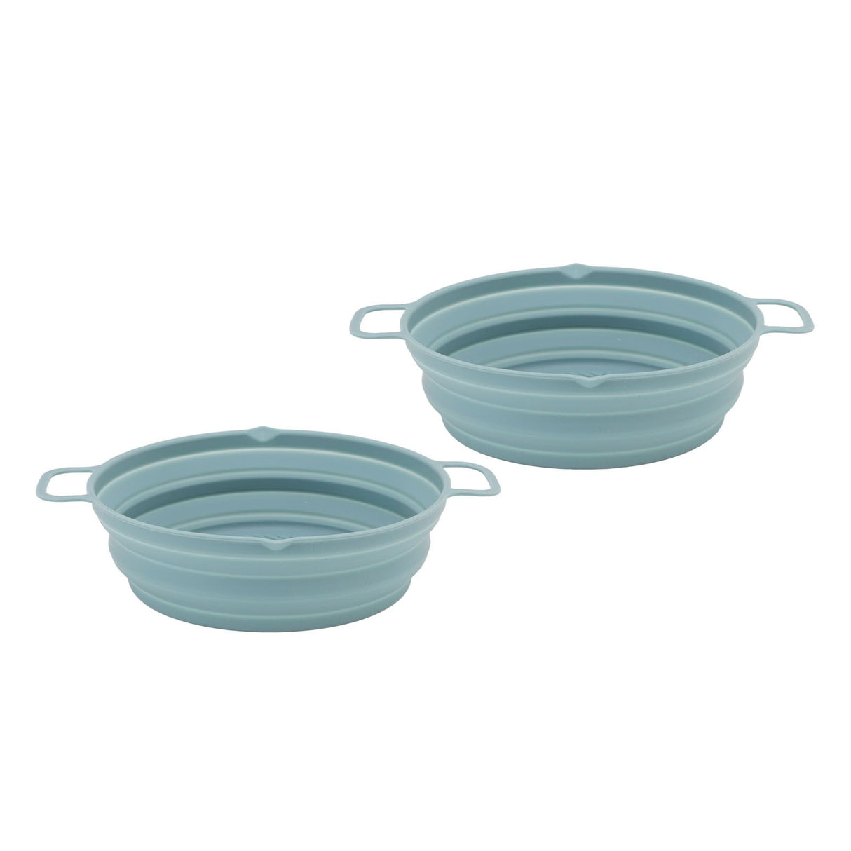 2pcs Fryer Silicone Liner Collapsible Food Grade Silicone Pot for Air Cooker Round Fryer Silicone Basket Blue