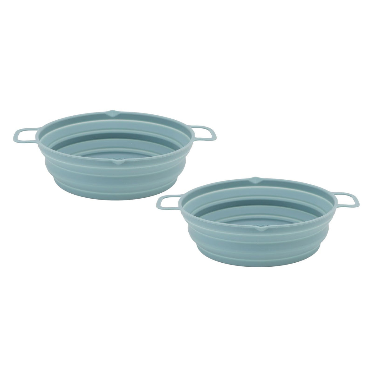 2pcs Fryer Silicone Liner Collapsible Food Grade Silicone Pot for Air Cooker Round Fryer Silicone Basket Blue