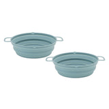 2pcs Fryer Silicone Liner Collapsible Food Grade Silicone Pot for Air Cooker Round Fryer Silicone Basket Blue - Extra Image