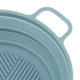 2pcs Fryer Silicone Liner Collapsible Food Grade Silicone Pot for Air Cooker Round Fryer Silicone Basket Blue
