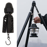 Camping Tripod Aluminum Alloy Stable Multifunctional Black A Shaped Tent Support Pole for Outdoor