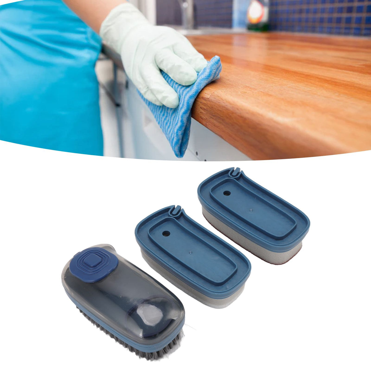 Kitchen Cleaning Brush 3 in 1 Multipurpose Hydraulic BBQ Pot Brush for Home Kitchen Car
