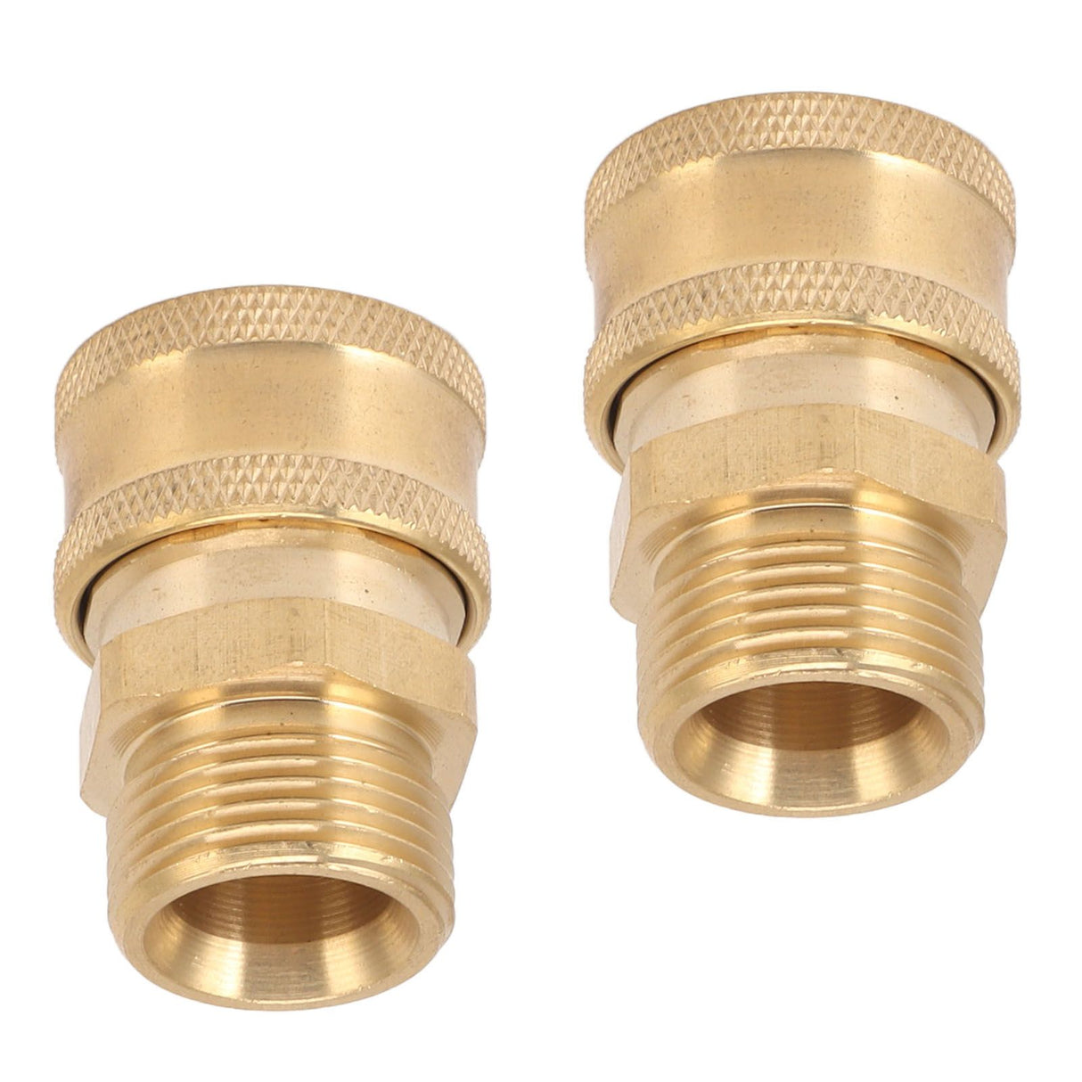 2Pcs Pure Copper M22 High Pressure Washer Fitting Adapter 3/8 Inch NPT Female to M22 Male Adapter Inner Hole 15mm/0.59in