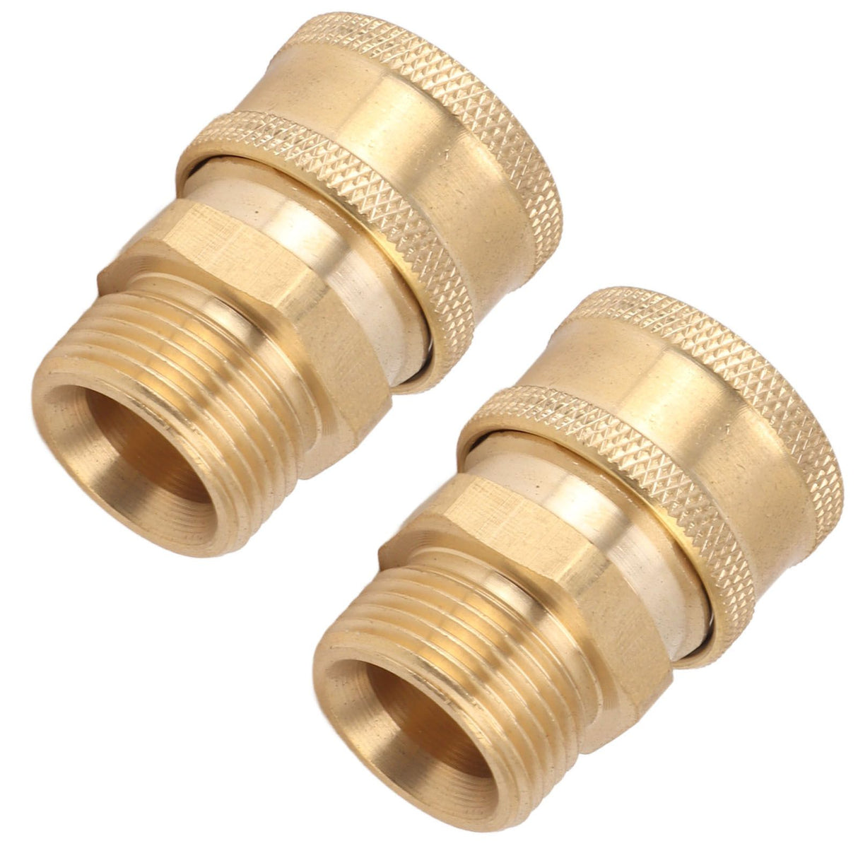 2Pcs Pure Copper M22 High Pressure Washer Fitting Adapter 3/8 Inch NPT Female to M22 Male Adapter Inner Hole 15mm/0.59in