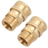 2Pcs Pure Copper M22 High Pressure Washer Fitting Adapter 3/8 Inch NPT Female to M22 Male Adapter Inner Hole 15mm/0.59in