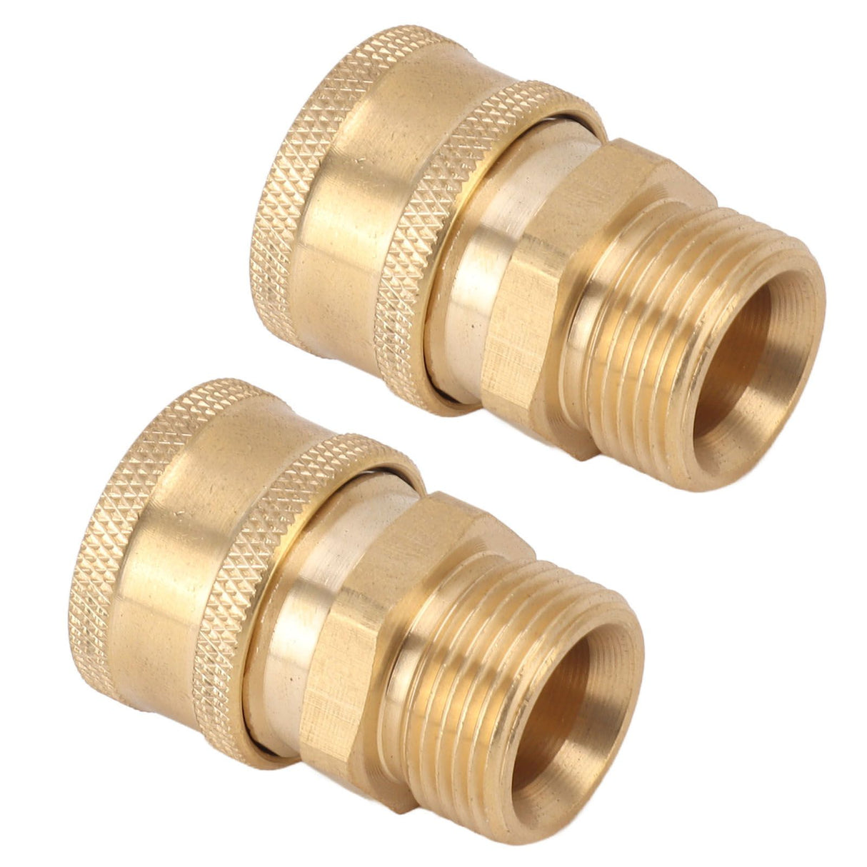 2Pcs Pure Copper M22 High Pressure Washer Fitting Adapter 3/8 Inch NPT Female to M22 Male Adapter Inner Hole 15mm/0.59in