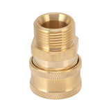 2Pcs Pure Copper M22 High Pressure Washer Fitting Adapter 3/8 Inch NPT Female to M22 Male Adapter Inner Hole 15mm/0.59in