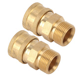2Pcs Pure Copper M22 High Pressure Washer Fitting Adapter 3/8 Inch NPT Female to M22 Male Adapter Inner Hole 14mm/0.55in