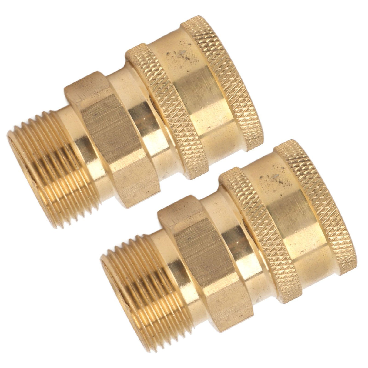 2Pcs Pure Copper M22 High Pressure Washer Fitting Adapter 3/8 Inch NPT Female to M22 Male Adapter Inner Hole 14mm/0.55in