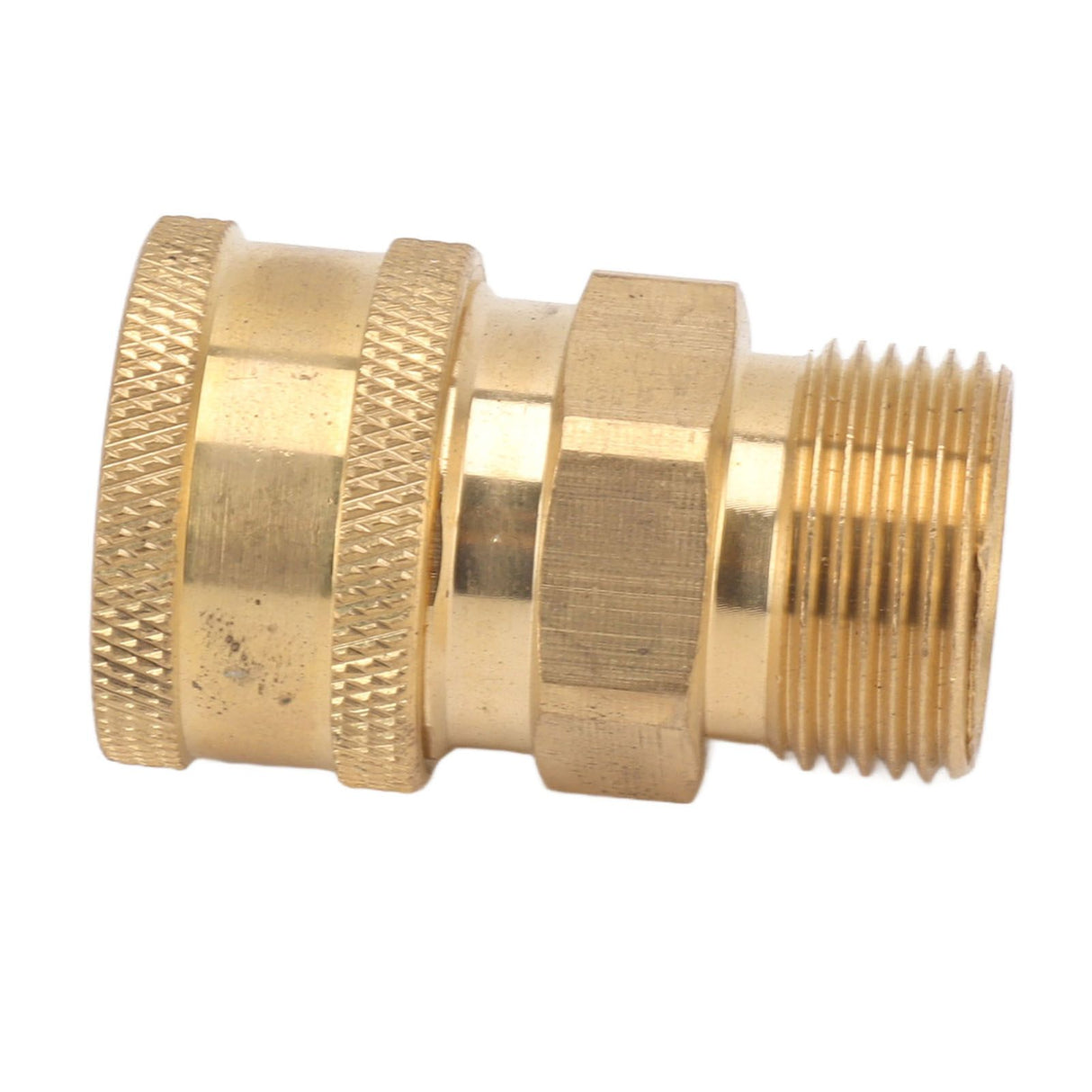 2Pcs Pure Copper M22 High Pressure Washer Fitting Adapter 3/8 Inch NPT Female to M22 Male Adapter Inner Hole 14mm/0.55in