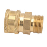 2Pcs Pure Copper M22 High Pressure Washer Fitting Adapter 3/8 Inch NPT Female to M22 Male Adapter Inner Hole 14mm/0.55in