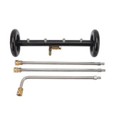 16in Under Car Washer Black with 1/4in Interface Undercarriage Cleaner Surface Cleaner for Cleaning Truck