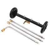 16in Under Car Washer Black with 1/4in Interface Undercarriage Cleaner Surface Cleaner for Cleaning Truck - Front View