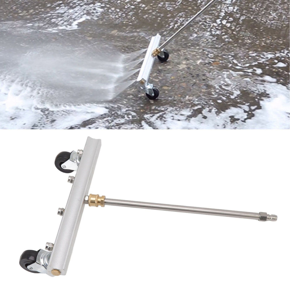 Undercarriage Cleaner Professional Under Car Water Broom with 4 Nozzles for Car Patio Courtyard Entrance