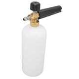 1L Car Wash Foam Spray Bottle Multifunction with G1/4 Quick Connector Copper Foam Lance for Outdoor - 45-Degree Angle