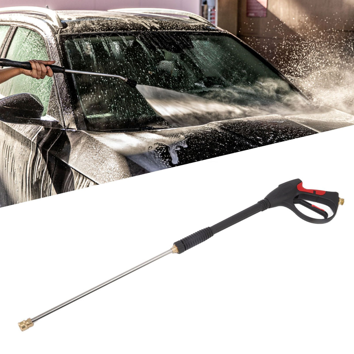 4000PSI Pressure Washer Portable Handheld Power Cleaner with M22 Extension Rod for Cars Cleaning Gardens Watering