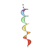 Wind Spinner Foldable Colorful Spiral Rainbow Wind Sculpture Spinner Hanging Curly Spinner Yard Garden Decoration