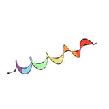 Wind Spinner Foldable Colorful Spiral Rainbow Wind Sculpture Spinner Hanging Curly Spinner Yard Garden Decoration - Low Angle