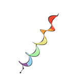 Wind Spinner Foldable Colorful Spiral Rainbow Wind Sculpture Spinner Hanging Curly Spinner Yard Garden Decoration