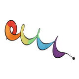 Wind Spinner Foldable Colorful Spiral Rainbow Wind Sculpture Spinner Hanging Curly Spinner Yard Garden Decoration