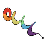 Wind Spinner Foldable Colorful Spiral Rainbow Wind Sculpture Spinner Hanging Curly Spinner Yard Garden Decoration