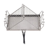 Camping Stove Toaster Foldable Portable Stable Structure Stainless Steel Outdoor Stovetop Toaster for Picnic - Top-Down View