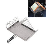 Camping Stove Toaster Foldable Portable Stable Structure Stainless Steel Outdoor Stovetop Toaster for Picnic