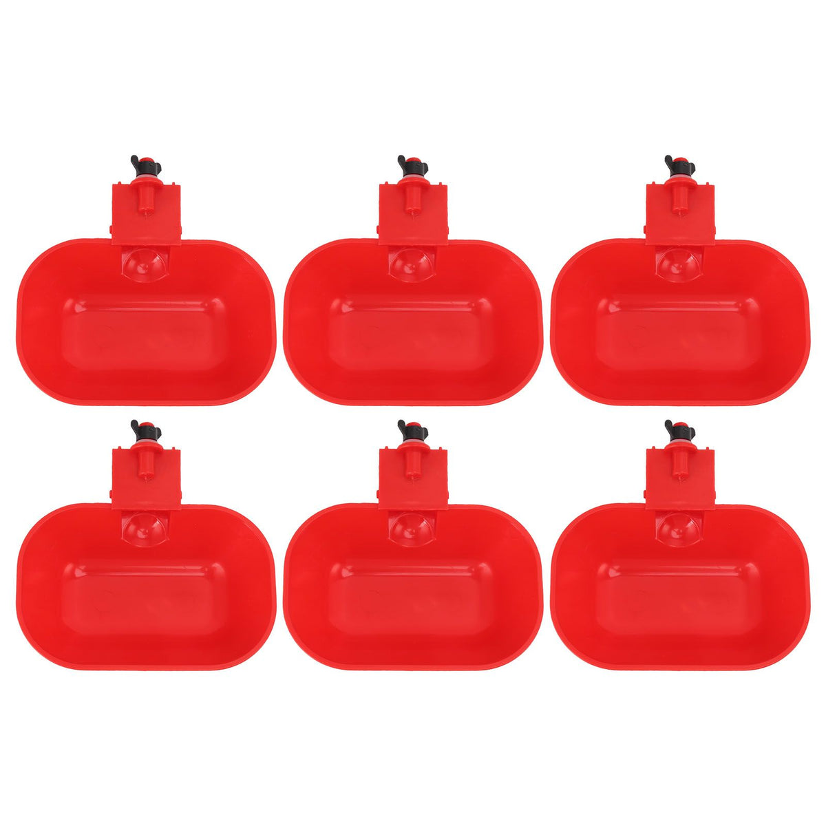 6PCS Automatic Poultry Drinking Bowls Large Thickening ABS Waterer Bowl for Cat Dog Chicken Duck G1/8 Male Thread