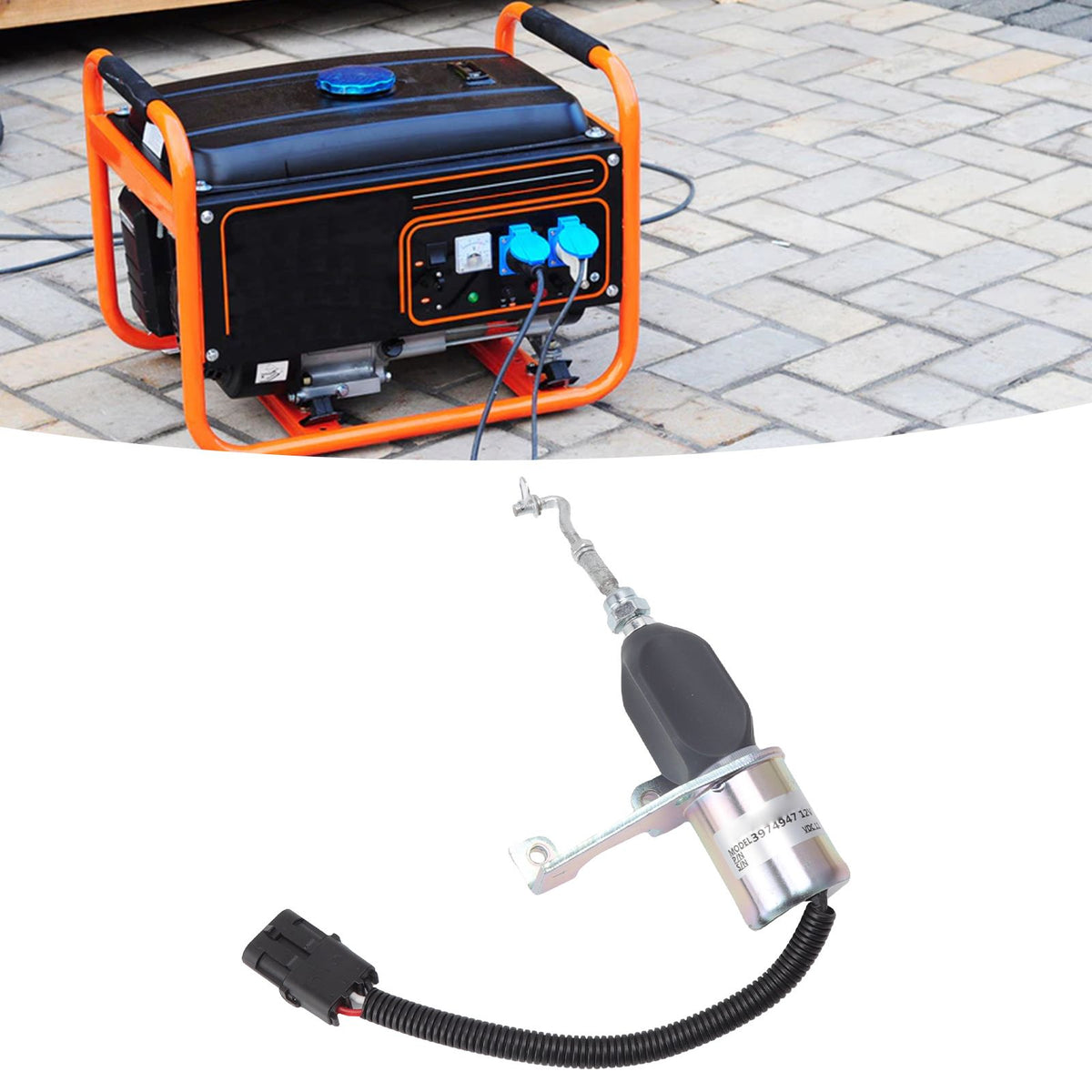 Fuel Shut Off Solenoid Valve 3974947 12V Excavator Engine Stop Electric Flameout Accessories
