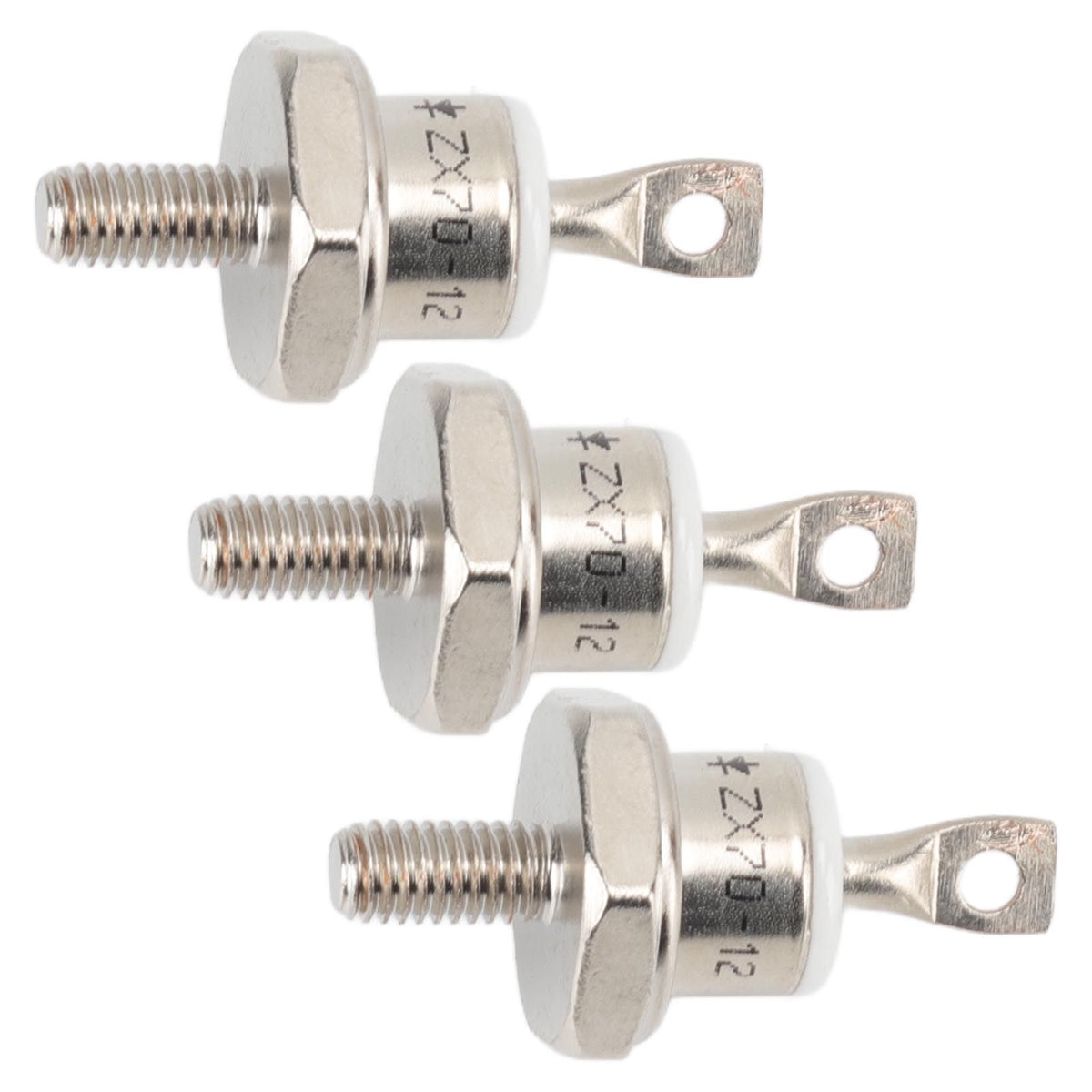 3Pcs ZX70 12 70A Diesel Generator Rectifier Diode Replacement Diesel Engine Generator Diode for Diesel Generator Parts Negative