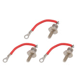 3PCS 25A ZX25 12 Diesel Generator Diode Small Portable Rectifier Diode Replacement Accessories Parts Positive Red Line - Front View