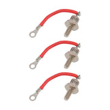 3PCS 25A ZX25 12 Diesel Generator Diode Small Portable Rectifier Diode Replacement Accessories Parts Positive Red Line - Side View