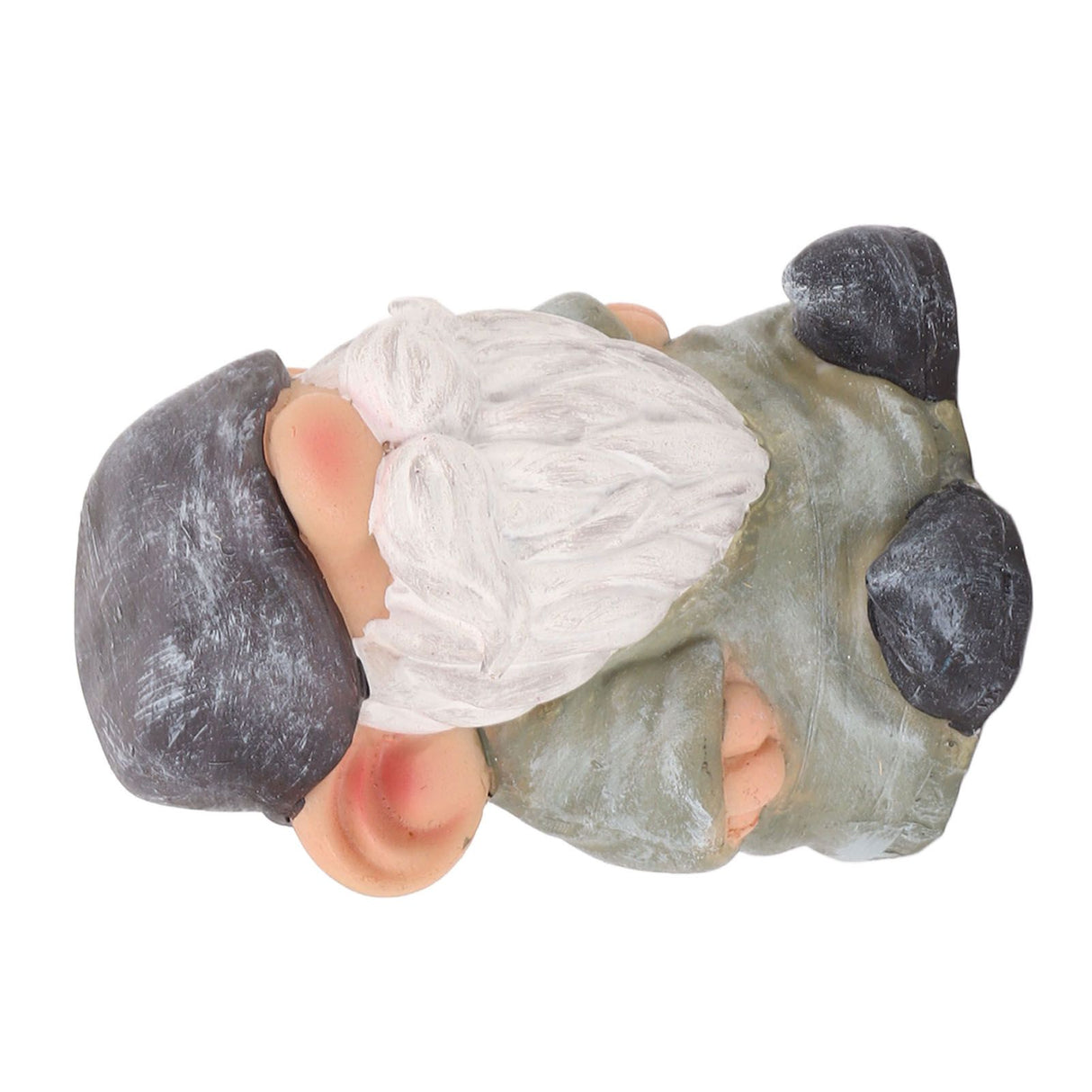 Garden Gnome Resin Structure Stable Bottom Retro Style Gnome Figurine for Patio Porch Decorations Flat Head Green