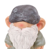 Garden Gnome Resin Structure Stable Bottom Retro Style Gnome Figurine for Patio Porch Decorations Flat Head Green