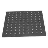Stainless Steel Rainfall Shower Head Bathroom Square Top Ceiling Mount Showerhead G1/2in Thread - Rear View