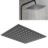 Stainless Steel Rainfall Shower Head Bathroom Square Top Ceiling Mount Showerhead G1/2in Thread - Extra Image
