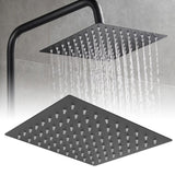Stainless Steel Rainfall Shower Head Bathroom Square Top Ceiling Mount Showerhead G1/2in Thread - Extra Image