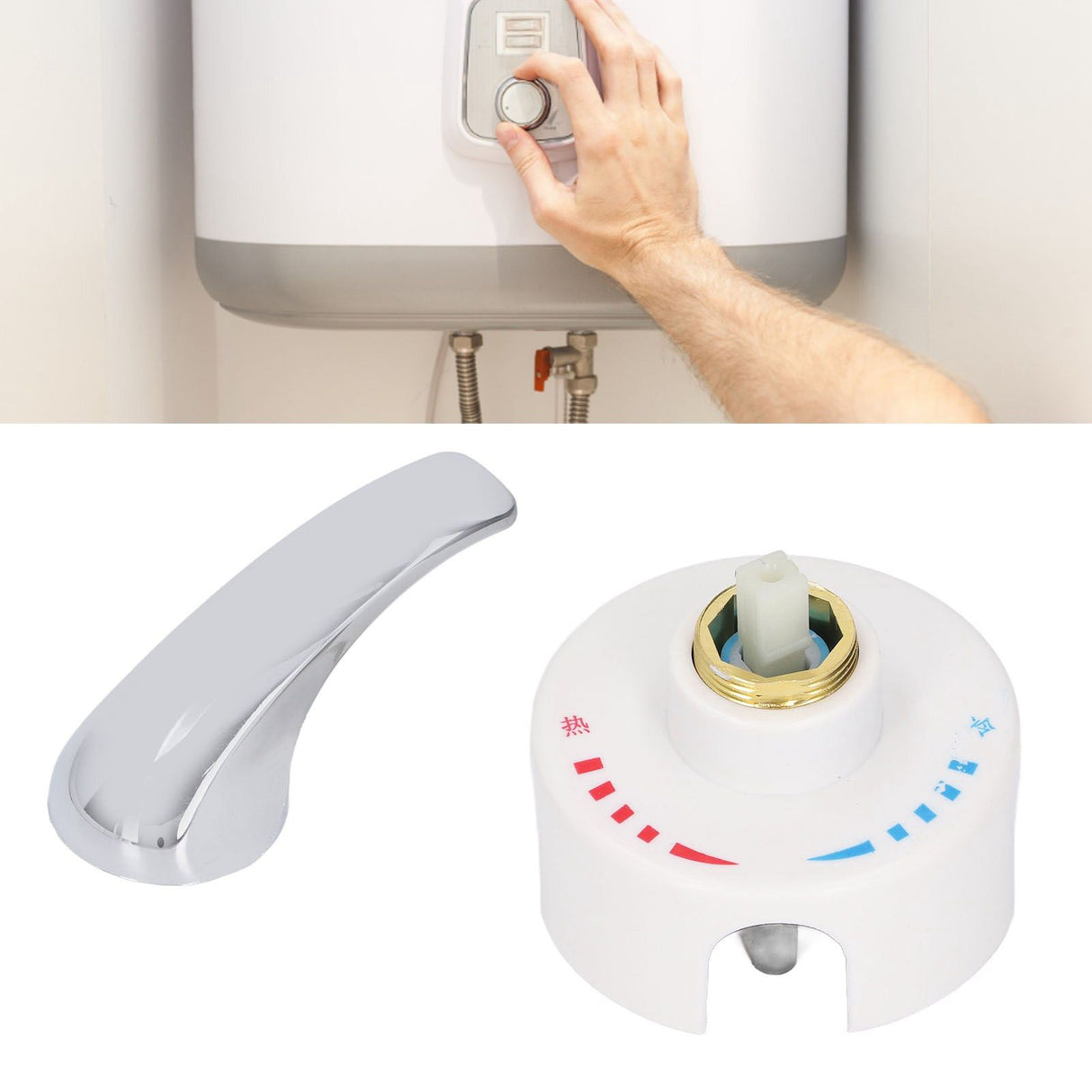 G1/2 Thread Thermostatic Mixing Valve Electric Water Heater Hot and Cold Water Mixing Valve for Home Hotel
