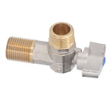 G1/2 Thread Brass Triangle Valve Large Flow Cold Hot Water Angle Stop Valve for Kitchen Bathroom Blue