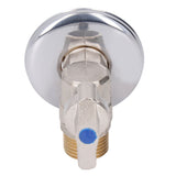 G1/2 Thread Brass Triangle Valve Large Flow Cold Hot Water Angle Stop Valve for Kitchen Bathroom Blue