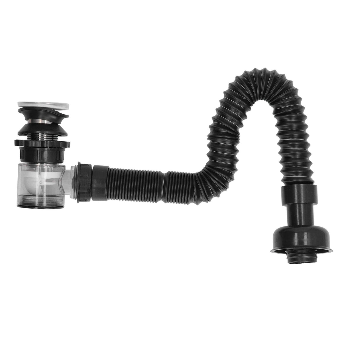 Integrated Wash Basin Sink Drain Pipe Stainless Steel Expandable Flexible Sink Drain Pipe