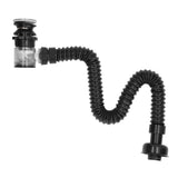 Integrated Wash Basin Sink Drain Pipe Stainless Steel Expandable Flexible Sink Drain Pipe - Side View